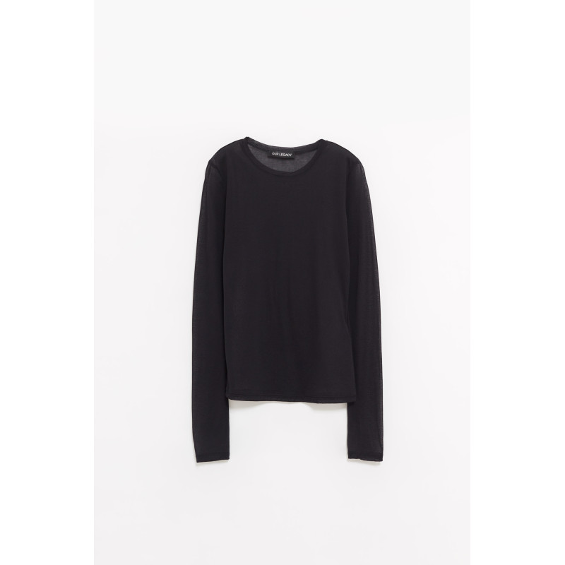 OUR LEGACY BLACK STOCKING JERSEY SUPER SLIM LONGSLEEVE T SHIRT